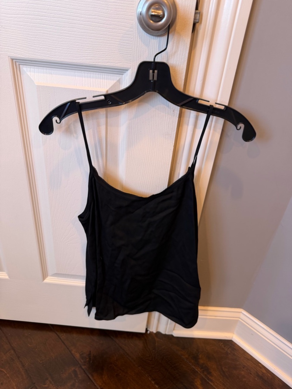 NWT Helmut Lang Women's Black Spaghetti Strap Cami Top